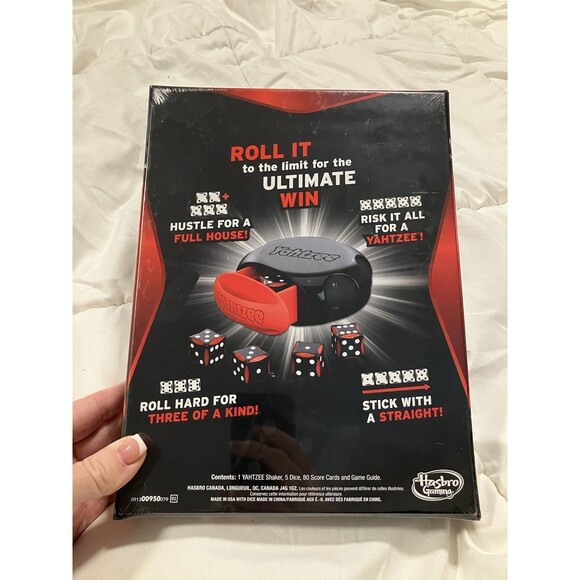 Yahtzee Classic Hasbro Gaming, 2012 Black Red Edition Toy Board Game - NEW - Picture 2 of 3